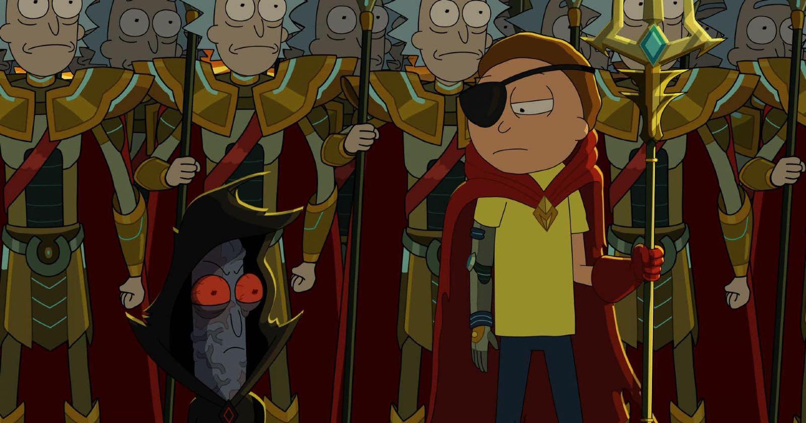 Morty y su ejército de Ricks en la serie Rick and Morty