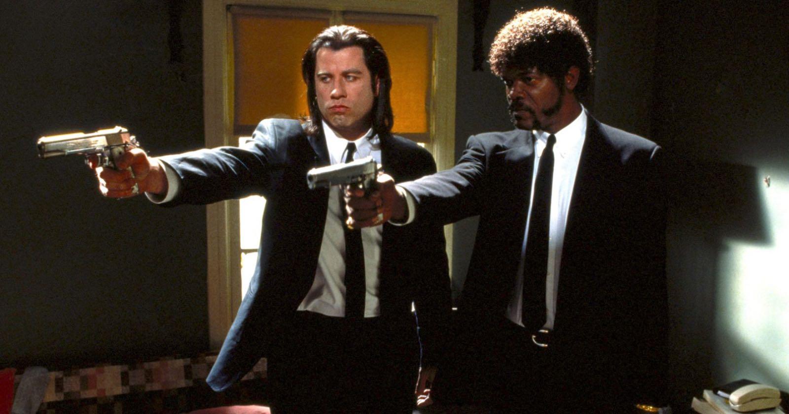 John Travolta y Samuel L. Jackson en la película de culto Pulp Fiction.